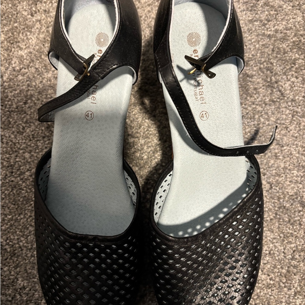 Eric Michael Black heeled Mary Jane clogs